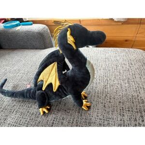 Douglas Black Gold Dragon Plush Stuffed Animal Toy‎ Kids